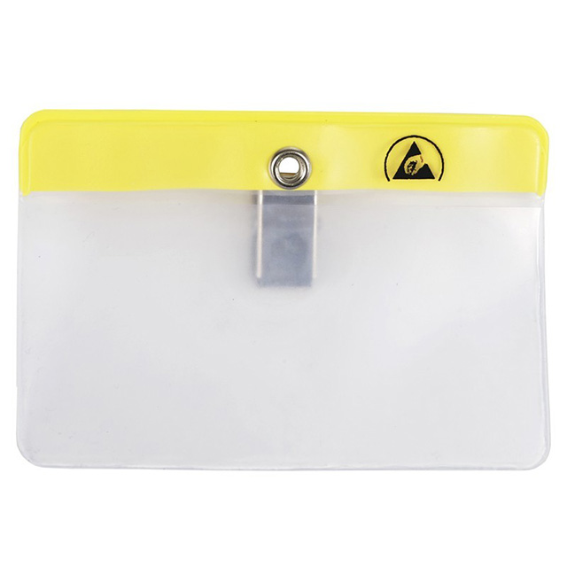 ESD BADGE HOLDER CLIP-ON HORIZ