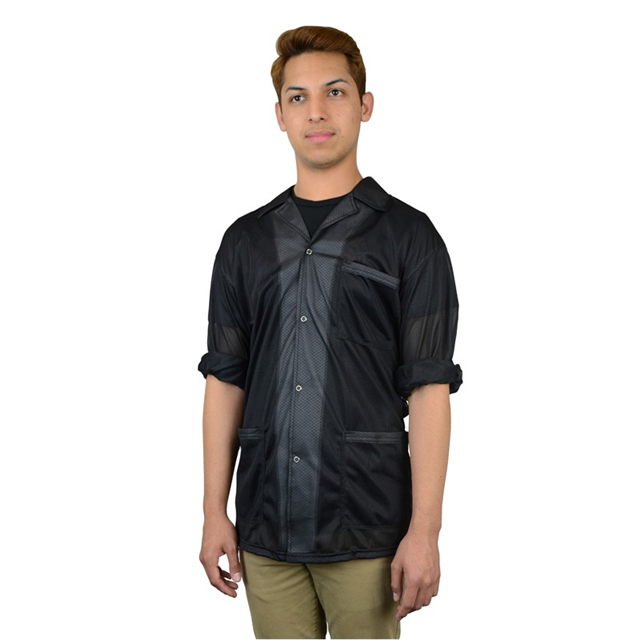 SMOCK JACKET POLY BLACK XSMALL