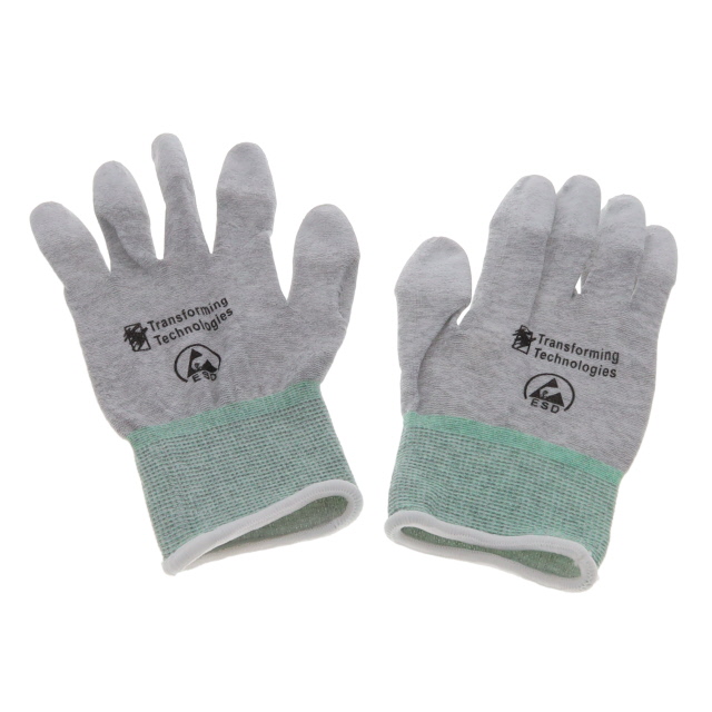 GLOVES YARN GRY/WHT MED