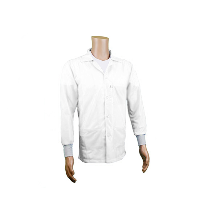 SMOCK JACKET POLY WHT SMALL