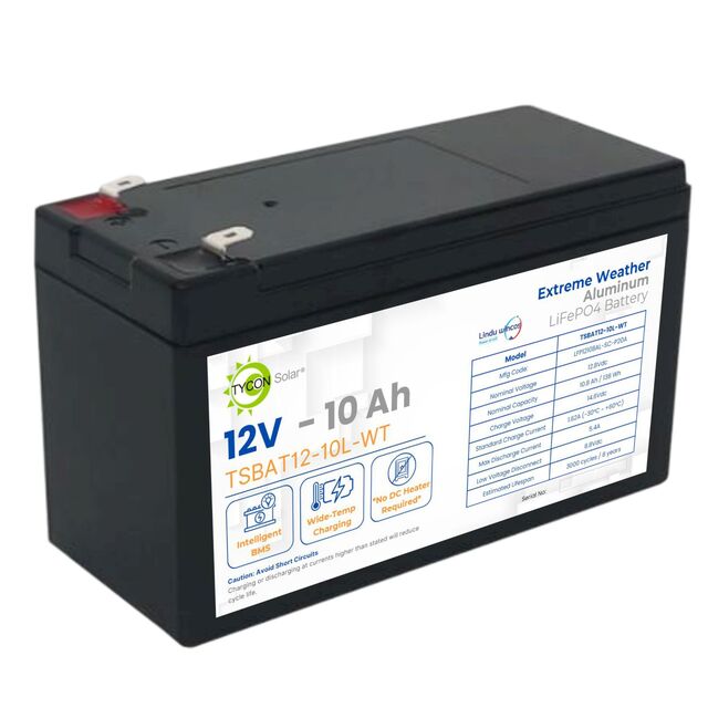 Wide Temp 12V10AH Aluminum LFP B