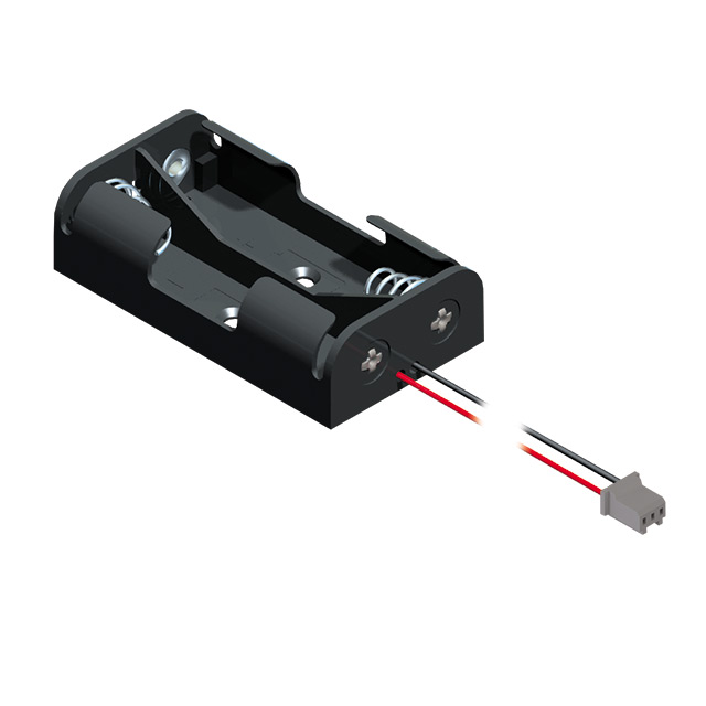 BATTERY HOLDER AAA 2 CELL LEADS