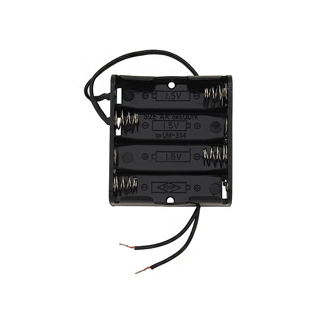 BATTERY HOLDER AA 4 CELL LEADS