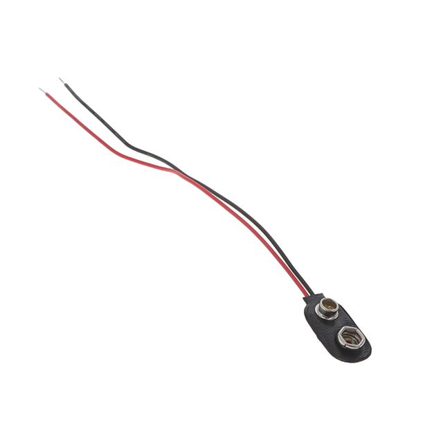 BATT CONNECTOR SNAP 9V 6" LEADS