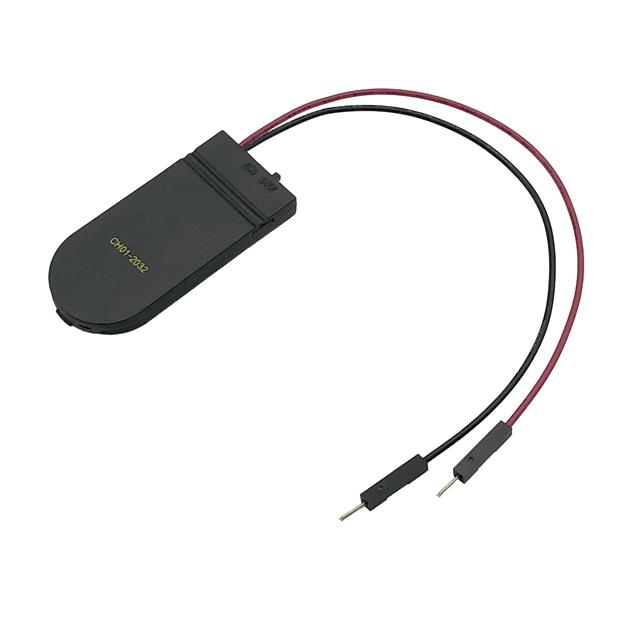 BATT HLDR COIN 20MM 2 CELL LEADS