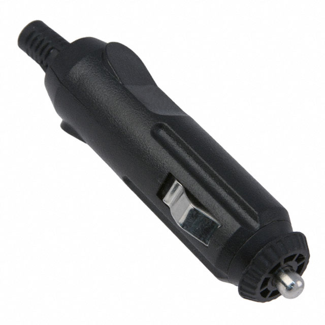AUTO PWR PLUG 12V 2A W/LED BLACK