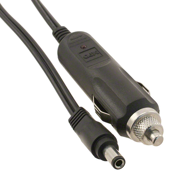 AUTO CBL ASSY W/PLG 12V 5A W/LED