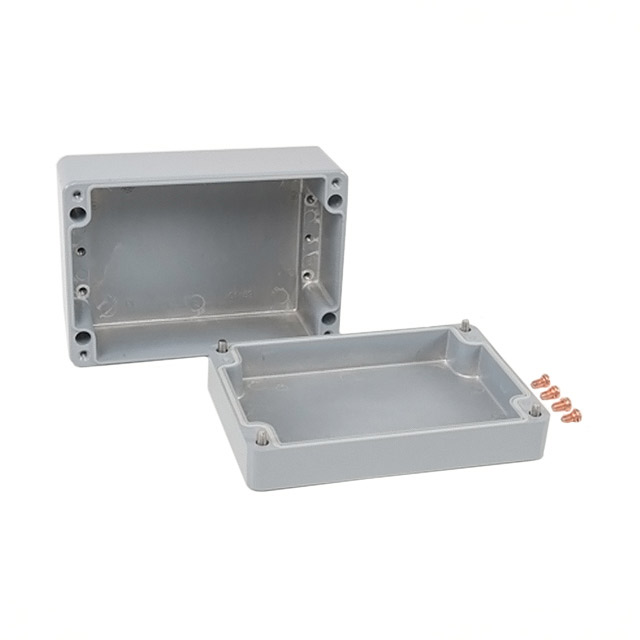 BOX ALUM GRAY 7.87"L X 5.51"W