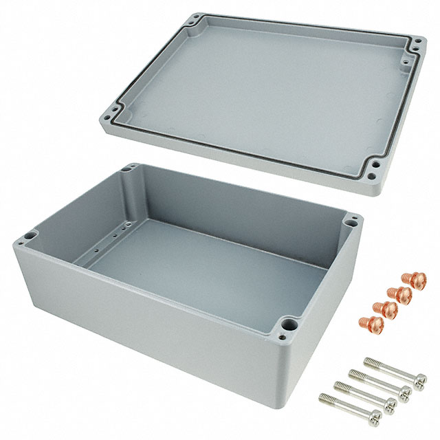BOX ALUM GRAY 12.99"L X 9.06"W