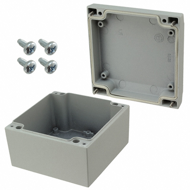 BOX ALUM GRAY 4.72"L X 4.72"W