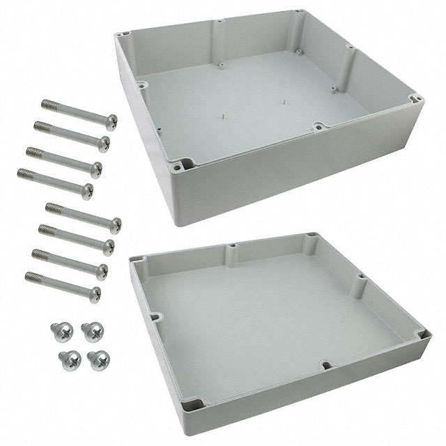 BOX ABS GRAY 15.75"L X 14.17"W