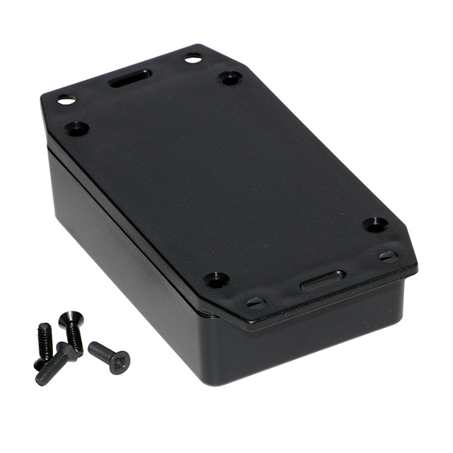 BOX PLASTIC BLACK 3.4"L X 2.25"W