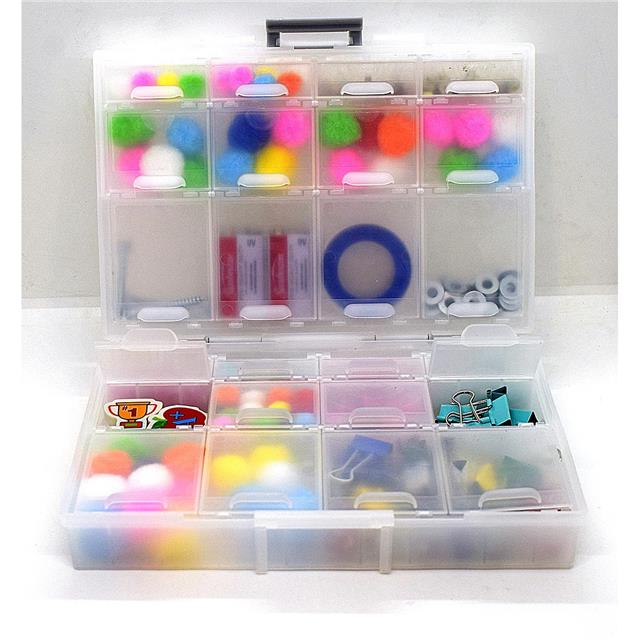 24 ASSORTED PARTS BOX 9"X6"X2.5"