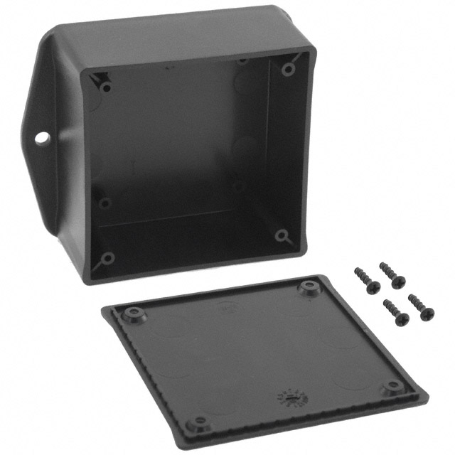 BOX ABS BLACK 3.11"L X 3.13"W