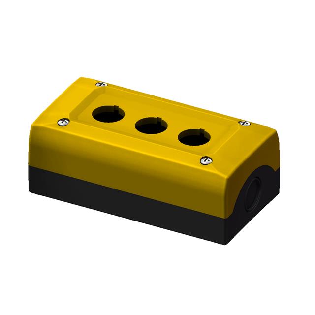 BOX FIBER BLK/YLW 6.04"LX3.15"W