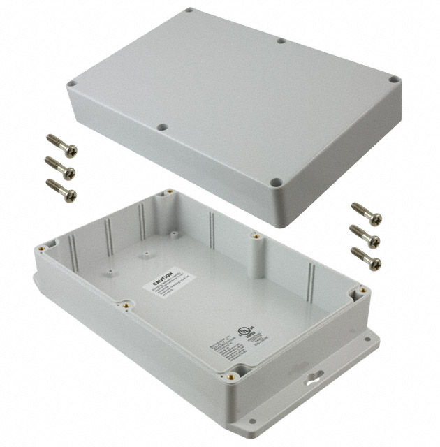 BOX PLASTIC GRAY 8.74"L X 5.75"W