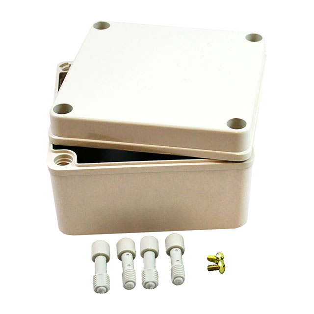 BOX PLASTIC GRAY 4.92"L X 4.92"W