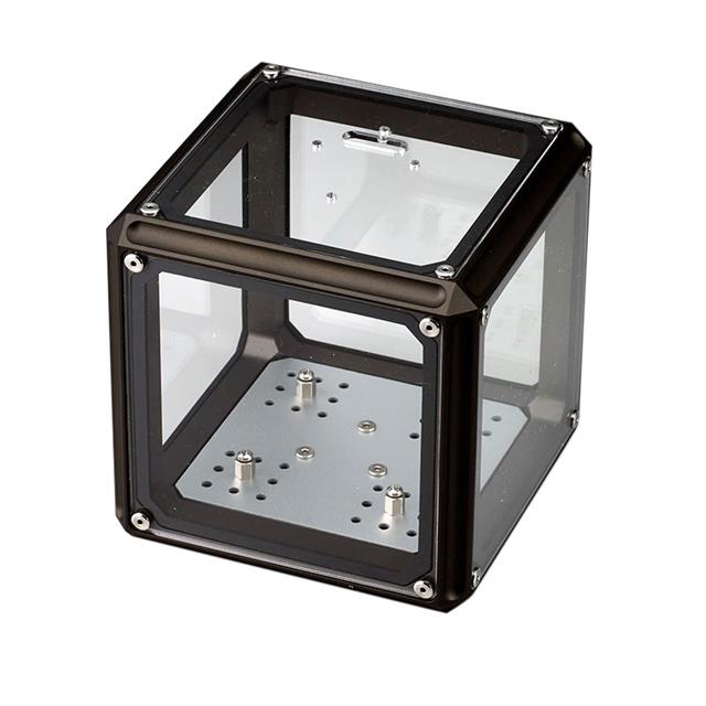 CASE ALUM CLR BLK 4.53"LX4.53"W