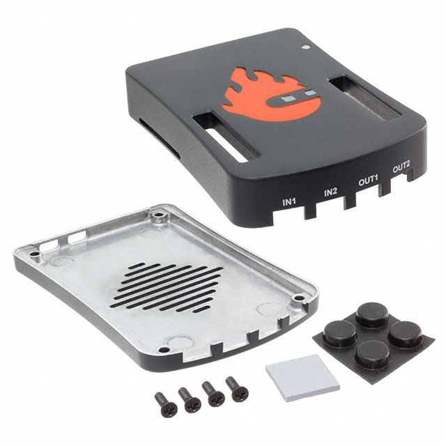 CASE METAL ALUMINUM BLK RED