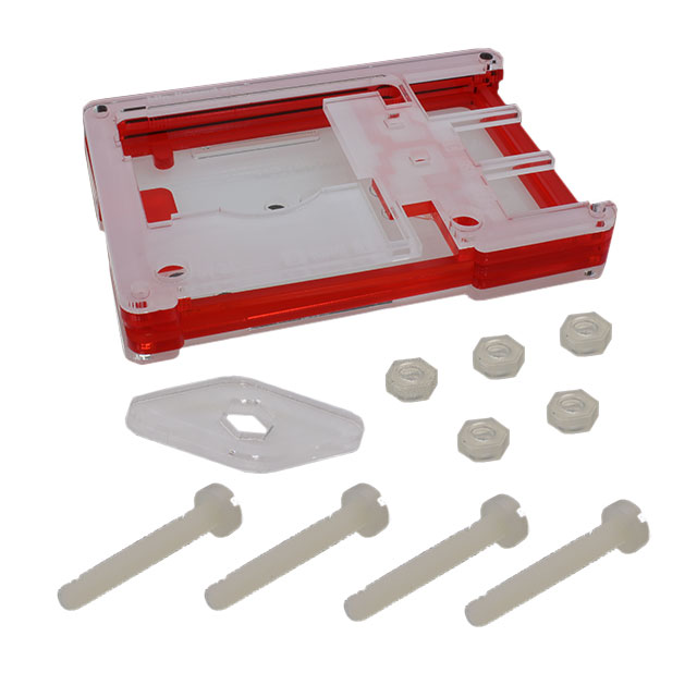 CASE ACRYLIC RED 2.598"LX3.898"W