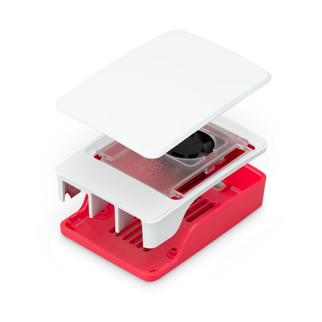 RASPBERRY PI 5 CASE RED/WHITE