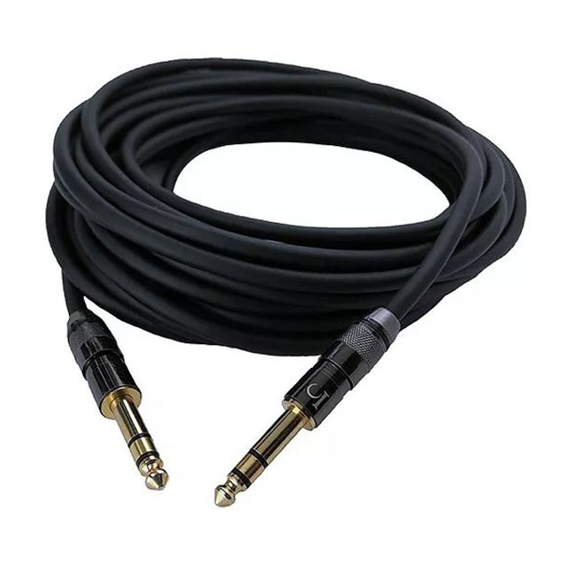 CABLE BLACK/GOLD CONN STEREO 10'