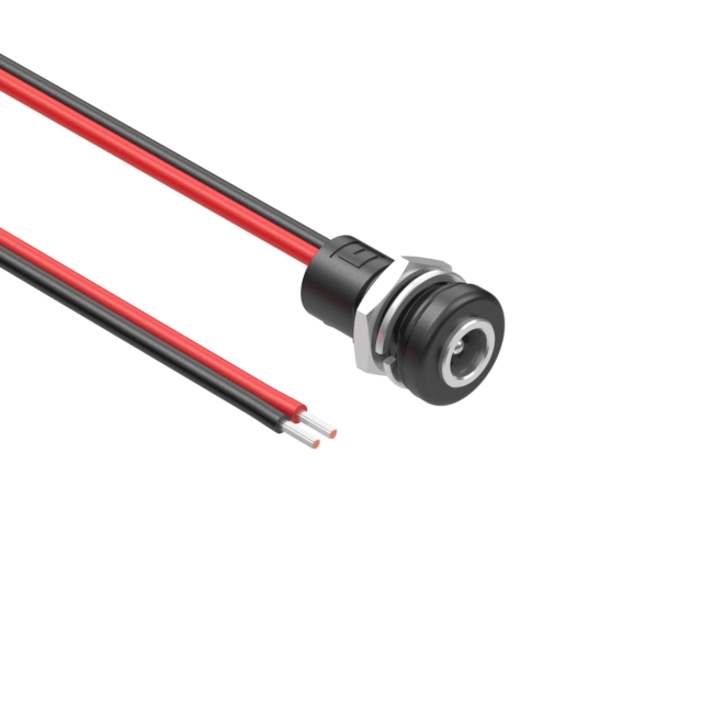 CBL ASSY 2.1MM JACK-CBL FLAT 1'