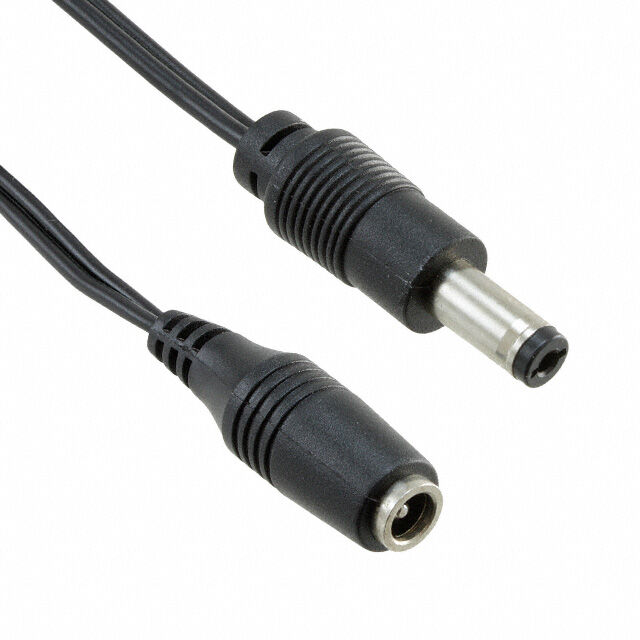 CBL ASSY 2.1MM JACK-PLG FLAT 3'