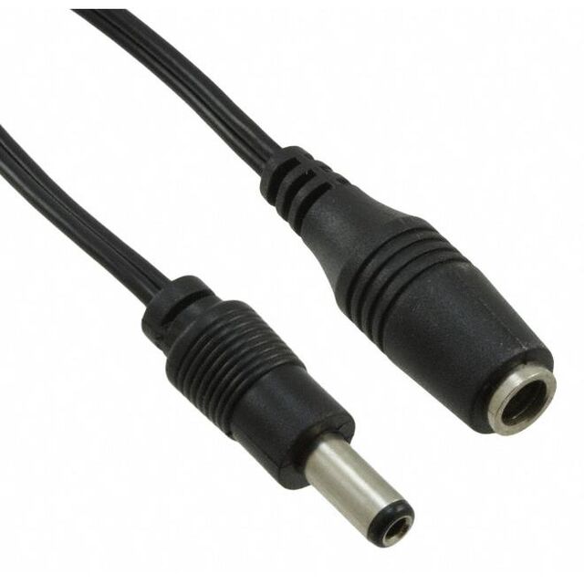 CBL ASSY 2.1MM JACK-PLG FLAT 6'
