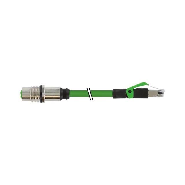 M12 FEM. RECEPT. D-COD. REAR/RJ4