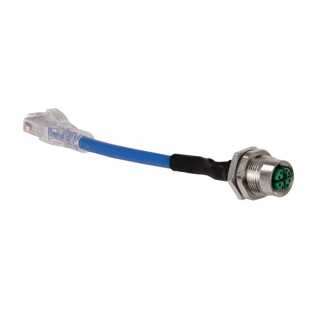 M12 X-CODE TO RJ45 PLUG JUMPER -