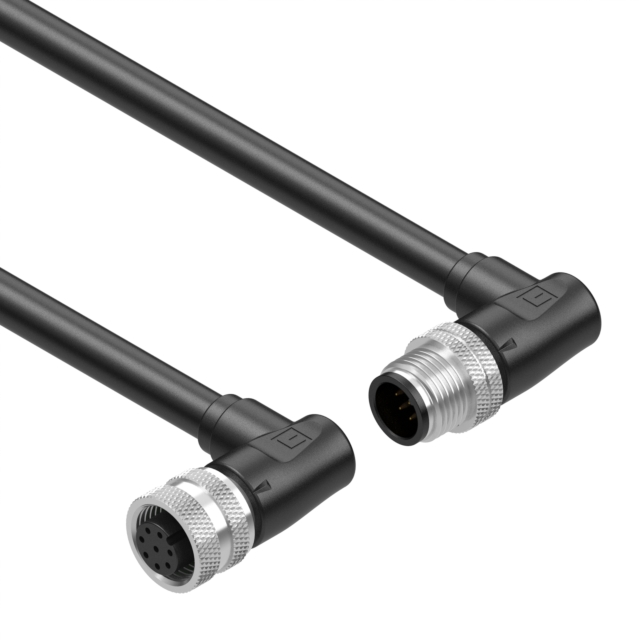 CBL 8POS PLUG RA TO RCPT 32.8'