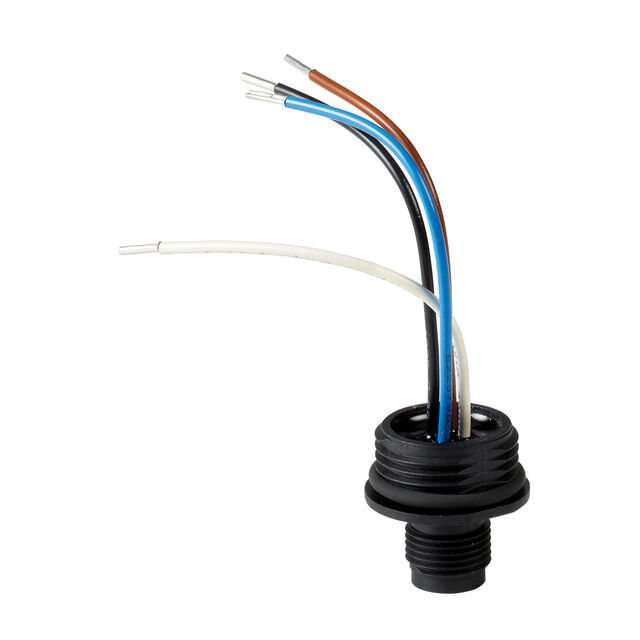 12MM, 4 PIN MALE RECEPTACLE