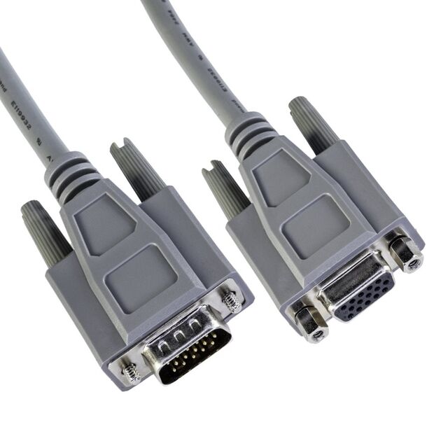CABLE ASSY HD15 SHLD GRAY 7.62M