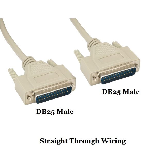 RS232 DB25 M/M SHLD MOLD 25FT