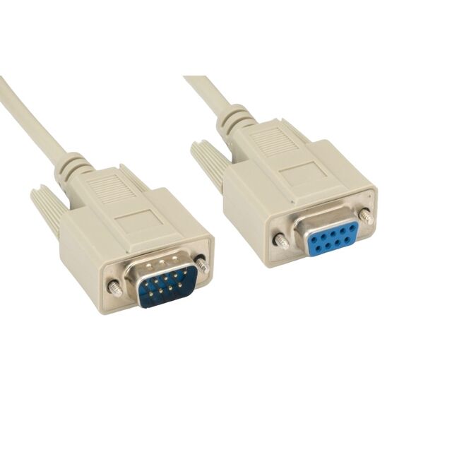 RS232 DB9 M/F SHLD MOLD 6FT