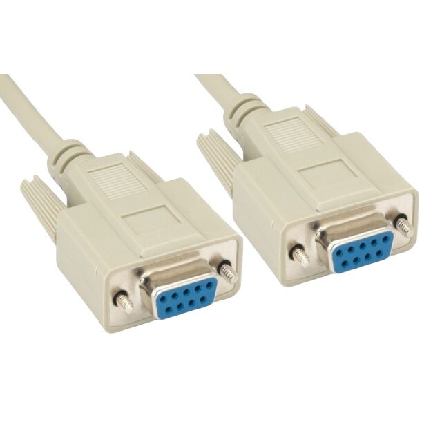 NULL MODEM DB9/9 F/F MOLD 3FT