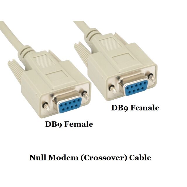 NULL MODEM DB9/9 F/F MOLD 6FT