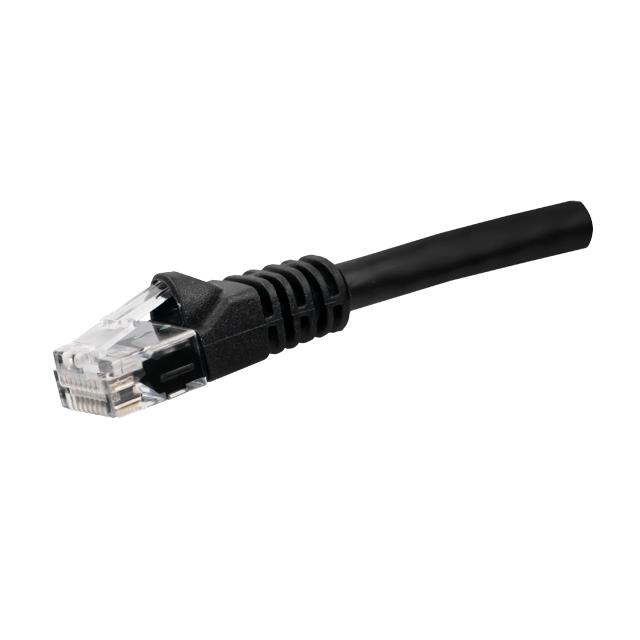 CABLE CAT6A S/STP 24AWG BLK 1FT