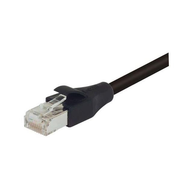 RJ45/RJ45 CAT5E IND BLK 1F