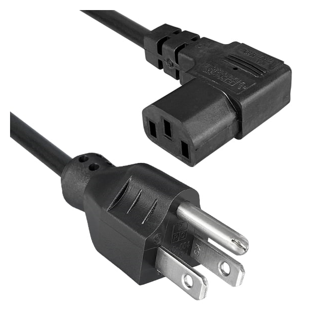 CORD 16AWG 5-15P TO C13 7.50'