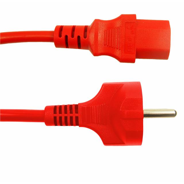 SCHUKO IEC LEAD RED 0.5M
