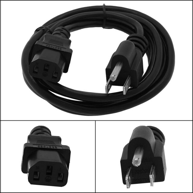 6Ft Computer Power Cord 5-15P to