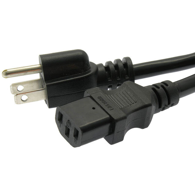 1Ft Computer Power Cord 5-15P to