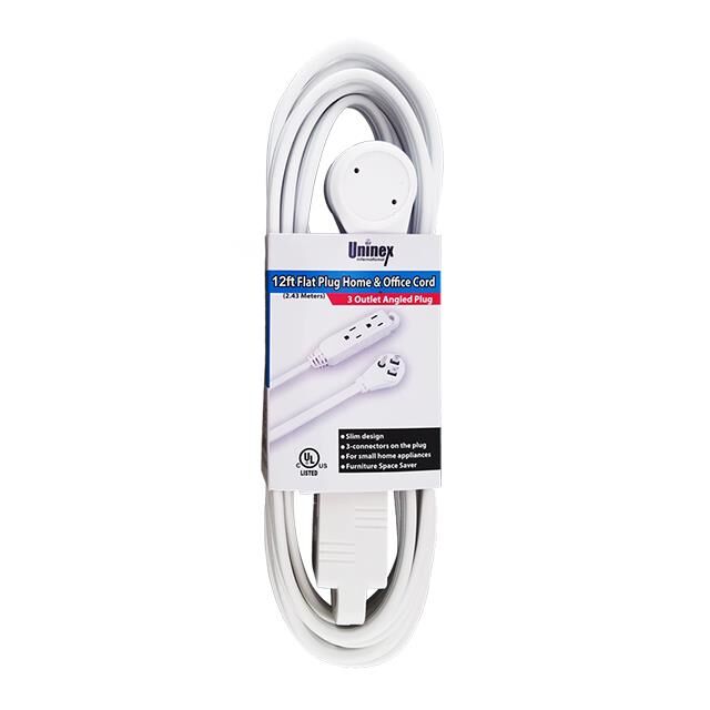 12Ft 16/3 Grounded 3-Outlet Flat