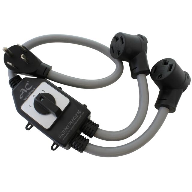NEMA 14-30 4-Prong Plug to Two N