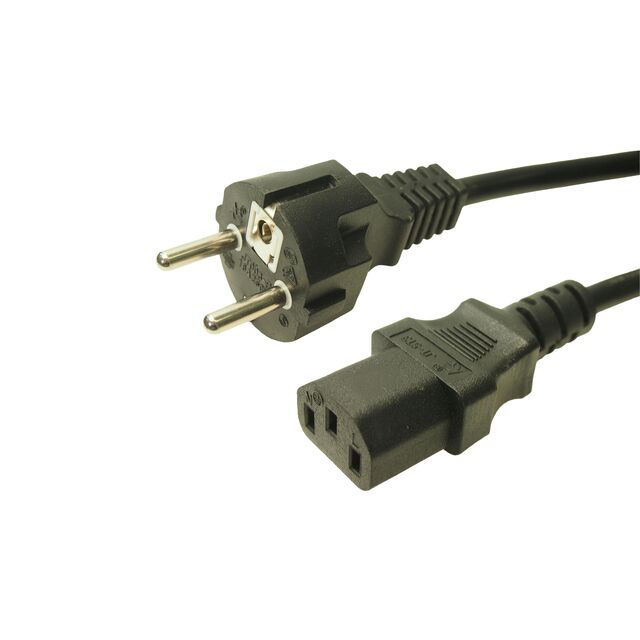 C13 IEC TO SCHUKO 3X0.75MM 1M BL