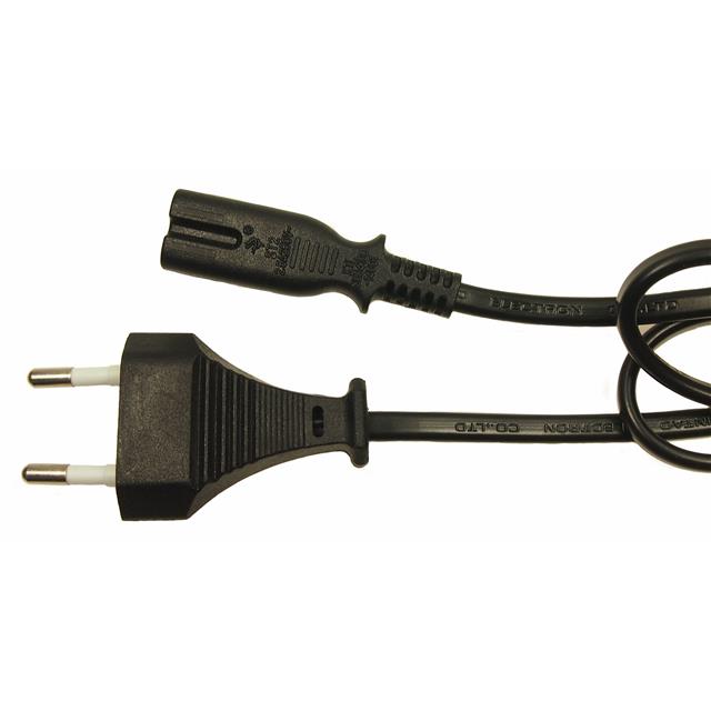 2 PIN EURO LEAD 2M BLACK