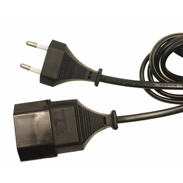 2 PIN EURO EXTENSION 3M BLACK