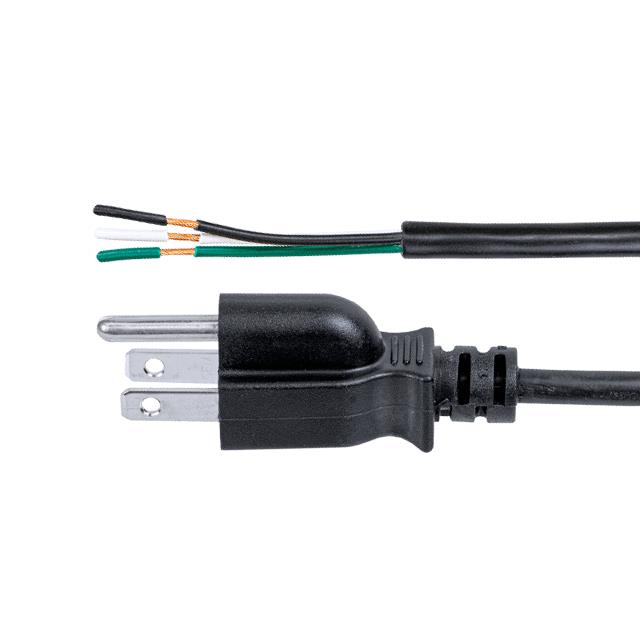 POWER CORD 5-15P TO BARE 2M BLK